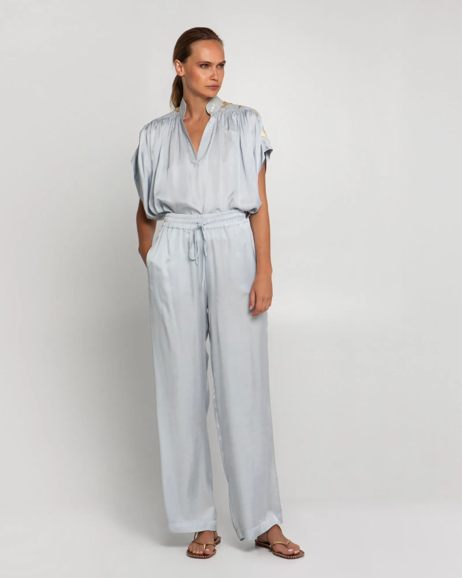 BELIZ Pants light-grey/blue