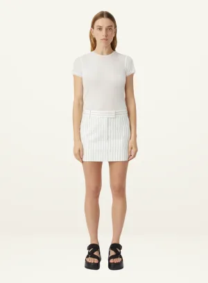 Camilla and Marc Jagger Mini Skirt in WHITE PINSTRIPE