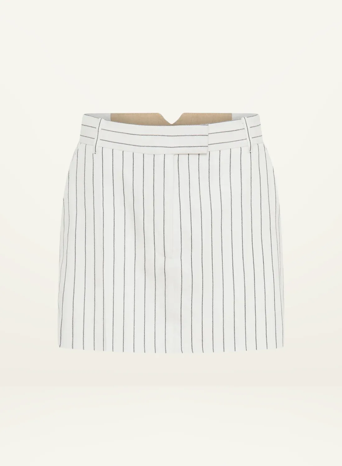 Camilla and Marc Jagger Mini Skirt in WHITE PINSTRIPE