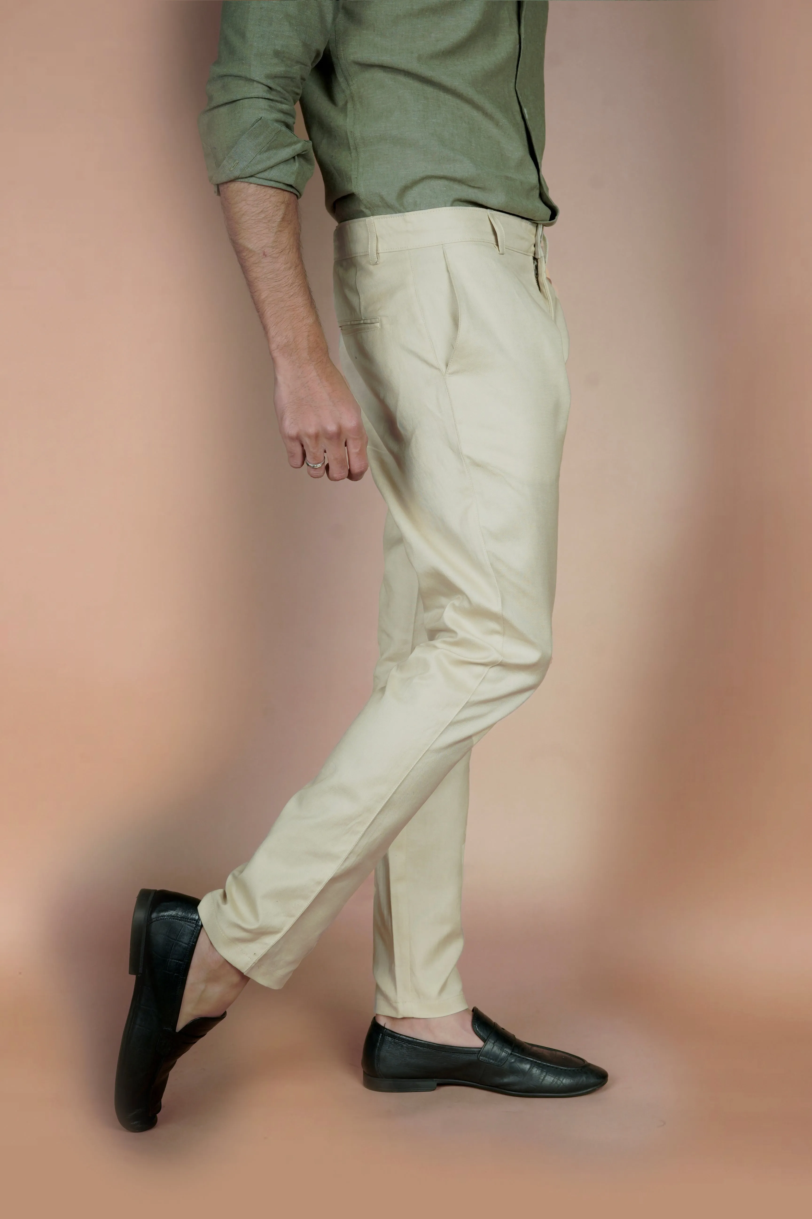 Crisp Lime Irish Linen Trousers