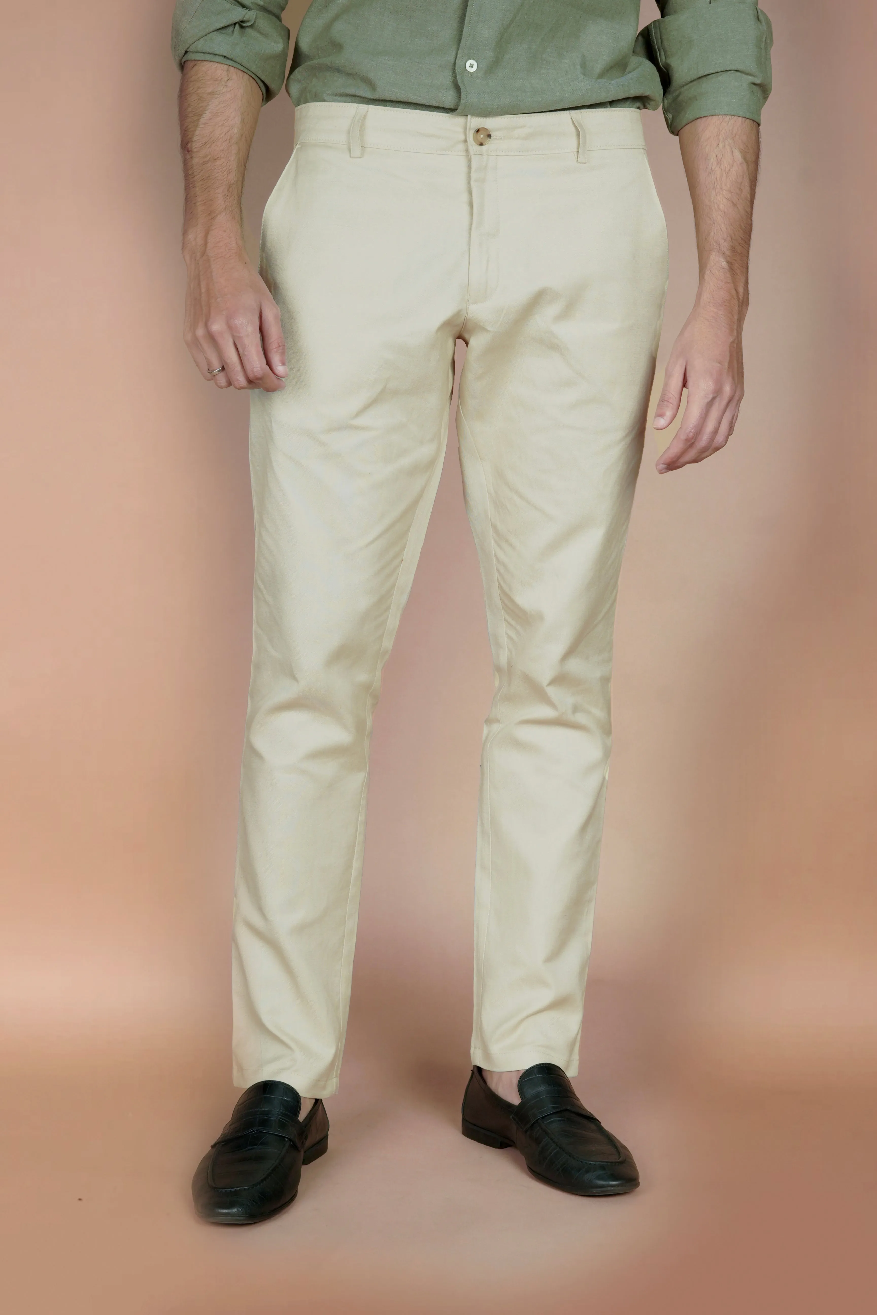 Crisp Lime Irish Linen Trousers