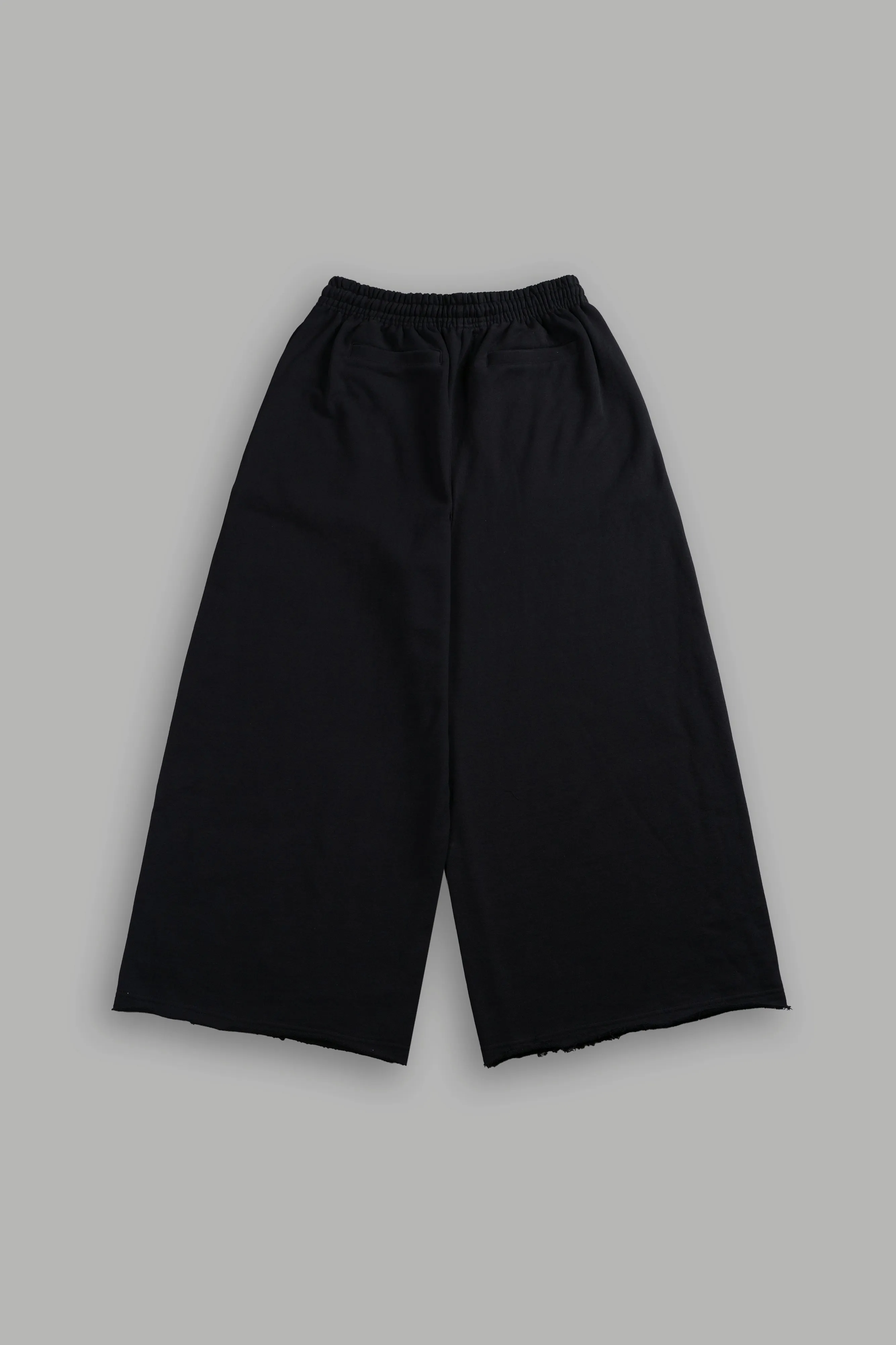 Dual Wolf Stud Grunge Oversized Omen Sweat Pants in Black