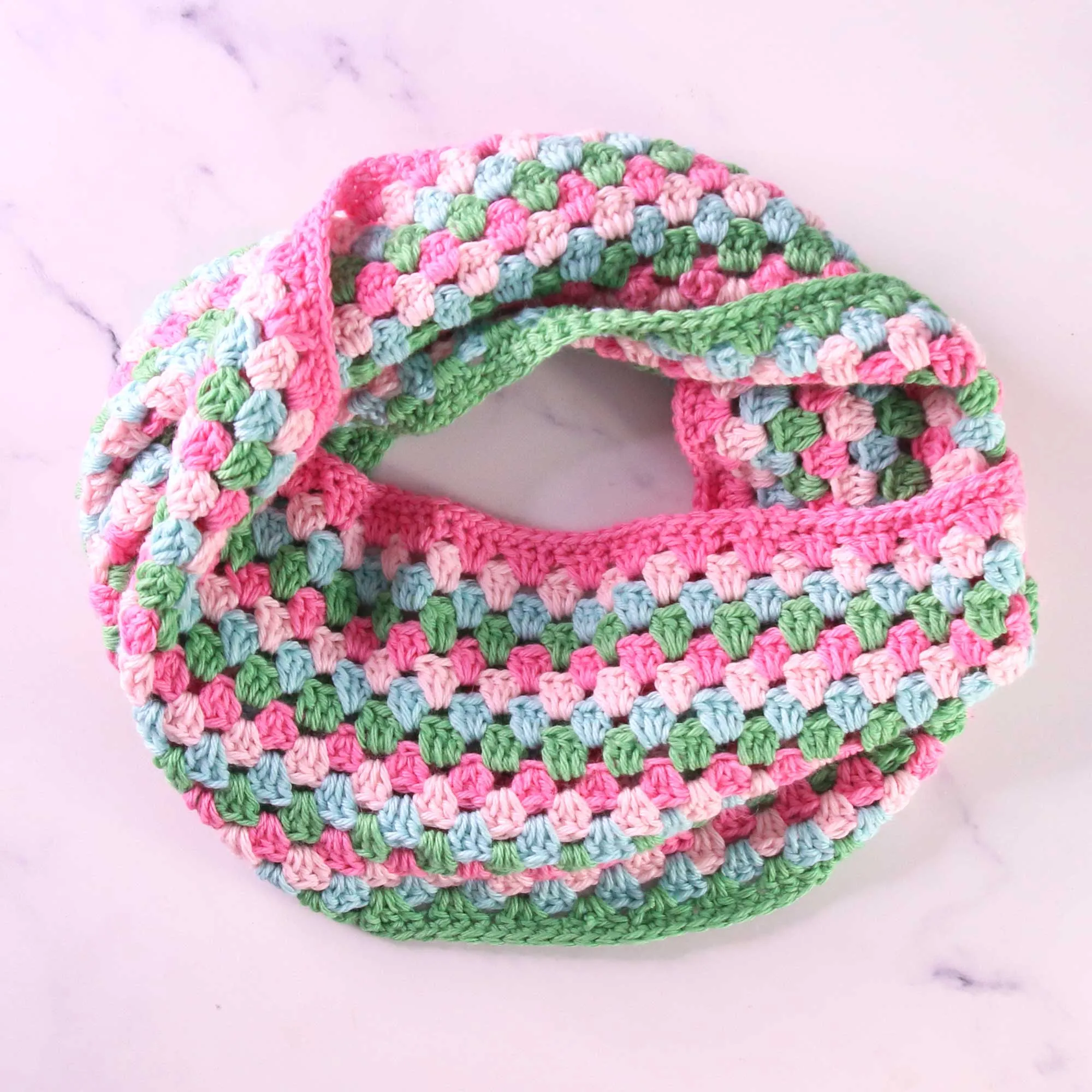 Granny Infinity Scarf Crochet Pattern