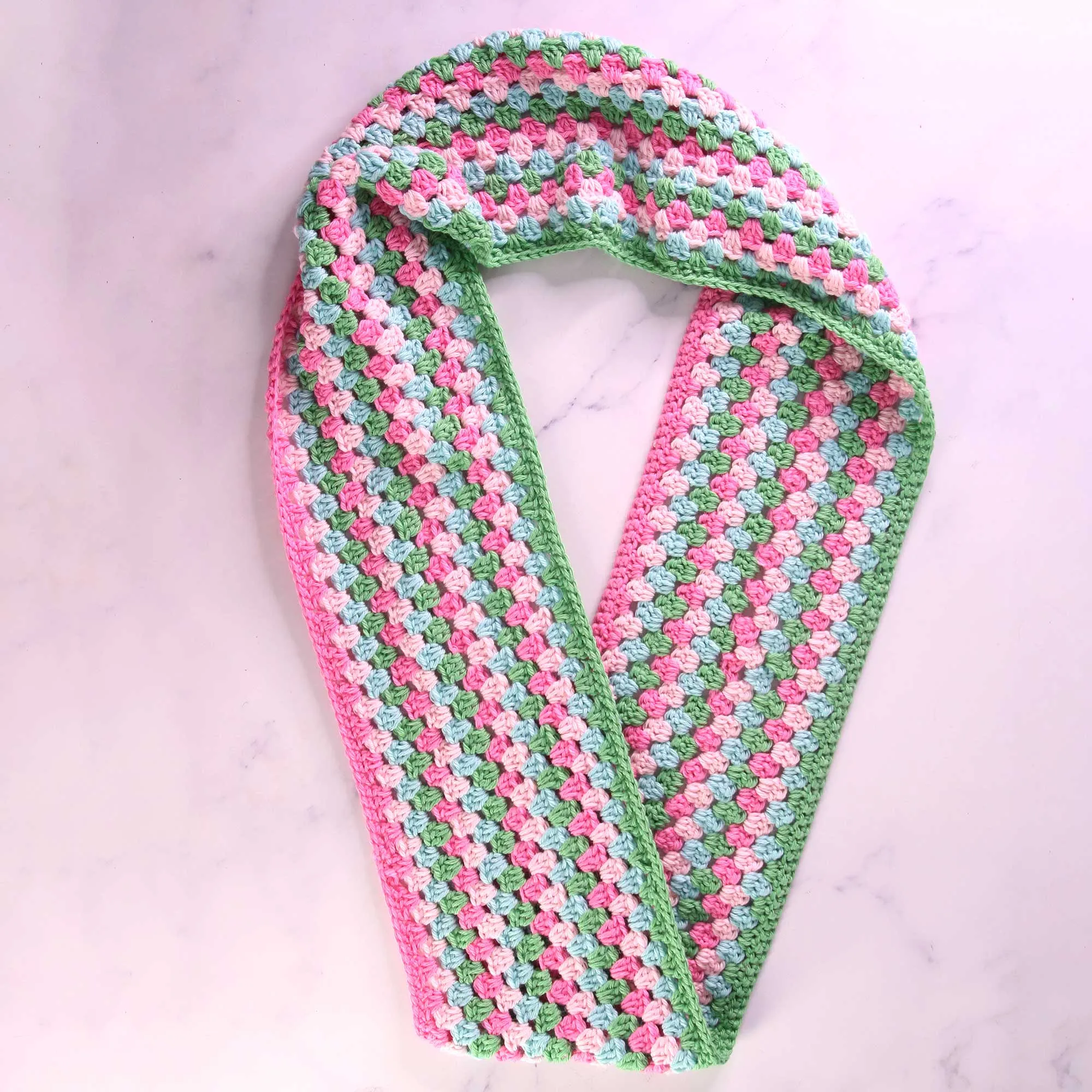 Granny Infinity Scarf Crochet Pattern