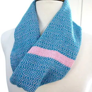 Handwoven Infinity Scarf - Cravat - Turquoise Fruit Tingles
