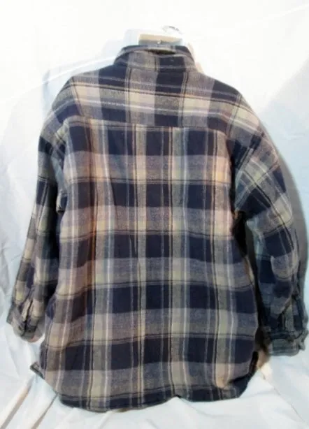 MENS SMITH'S BROOKLYN Hunting JACKET Coat PLAID Lined 2XL XXL BLUE TAN Tartan