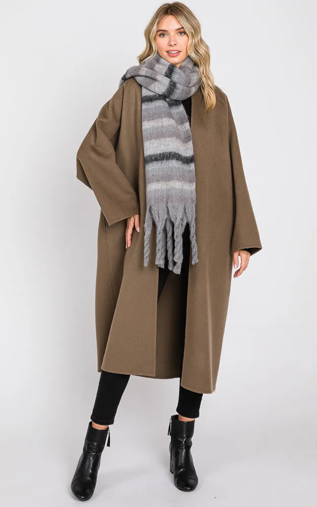 MS0323 MULTI COLOR STRIPE FRINGE OBLONG SCARF (Copy)