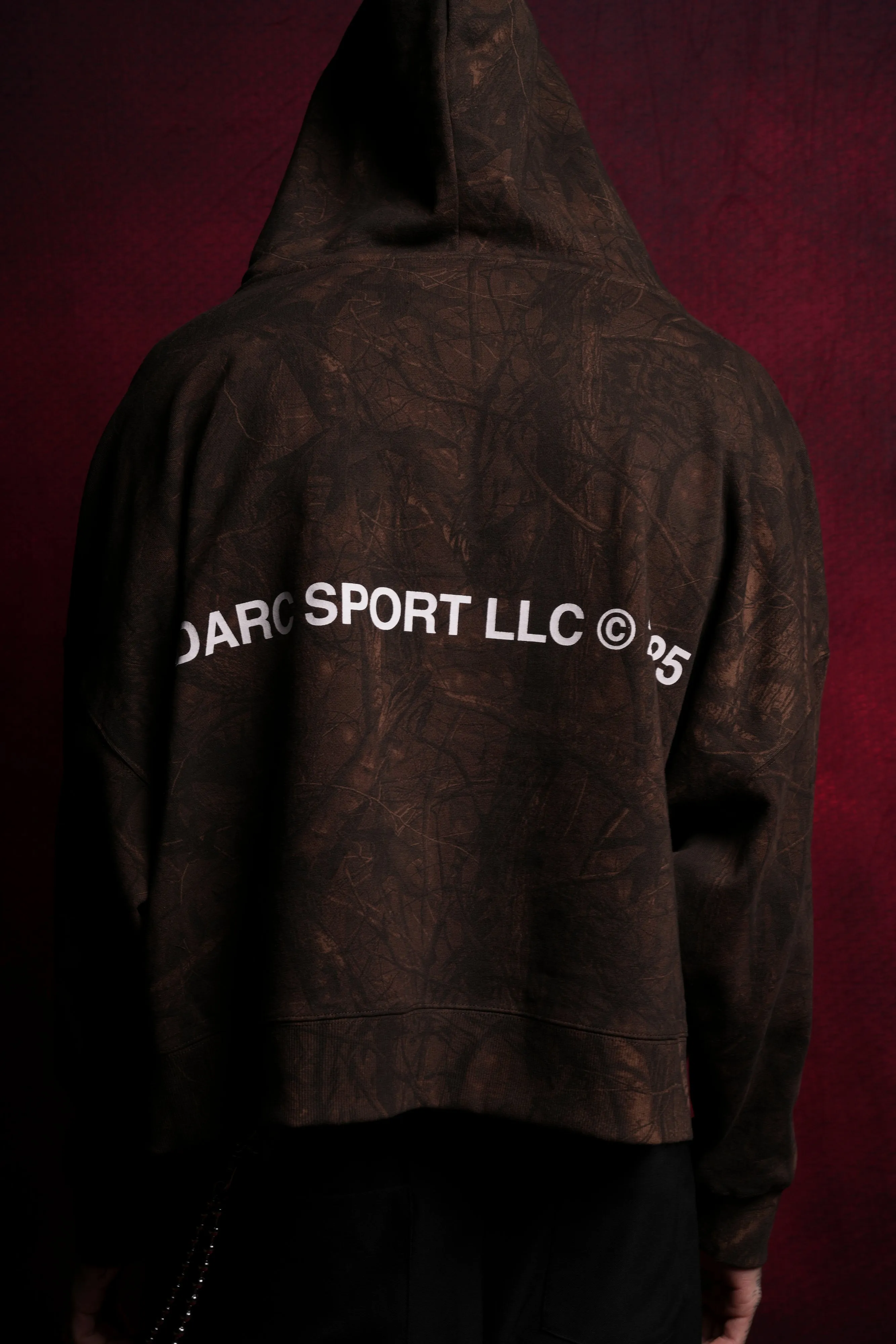 Origin Hesh Grunge "Gage Box Cut" Hoodie in Brown Driftwood Forest Camo
