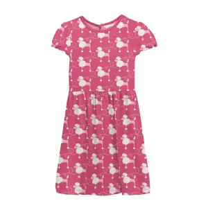 Print Flutter Sleeve Baby Twirl Dress