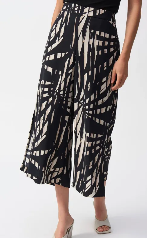 Woven Tropical Print Culotte Pant 251159